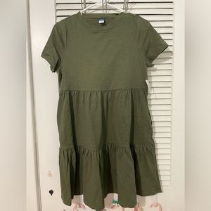 Olive green Old Navy cotton dress